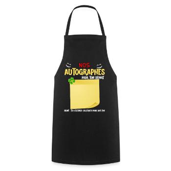 Autographes Collègues Signature Des Meilleurs - Tablier de cuisine - noir - Devant - AI Model Male 185 dark (185cm)