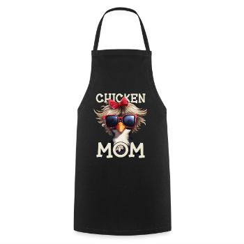 Chicken Mom Chickens Hen Gift Farmer - Cooking Apron - black - Front - AI Model Male 185 dark (185cm)