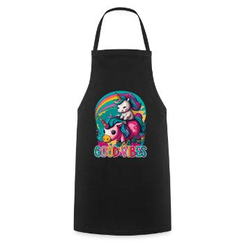 Einhorn Unicorn Baby Einhorn - Cooking Apron - black - Front - AI Model Male 185 dark (185cm)