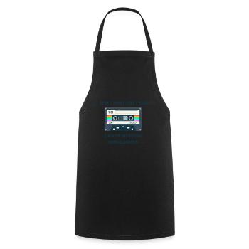 Dictons de l’âge sarcastique rétro - Tablier de cuisine - noir - Devant - AI Model Male 185 dark (185cm)
