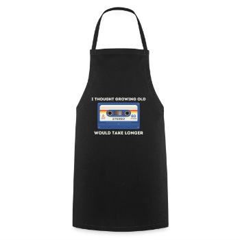 Retro -sarkastisches Alter Spruch - Kochschürze - Schwarz - Vorne - AI Model Male 185 dark (185cm)