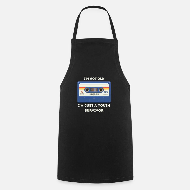 Retro Sarcastic Age Saying - Cooking Apron - black