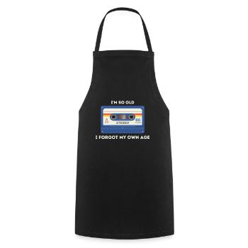Retro -sarkastisches Alter Spruch - Kochschürze - Schwarz - Vorne - AI Model Male 185 dark (185cm)