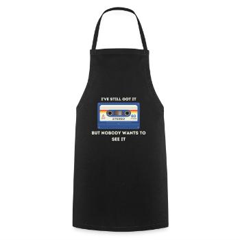 Retro -Sarcastic - Kochschürze - Schwarz - Vorne - AI Model Male 185 dark (185cm)