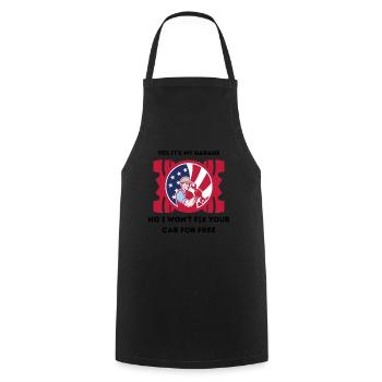 Mechanic funny sayings - Cooking Apron - black - Front - AI Model Male 185 dark (185cm)