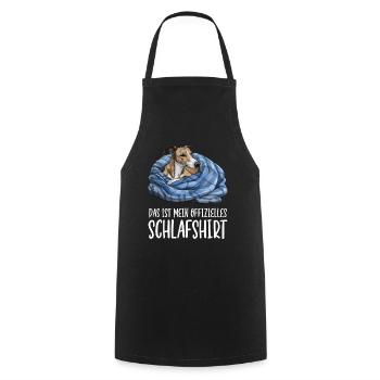Offizielles Schlafshirt Greyhound Hund Windhund - Kochschürze - Schwarz - Vorne - AI Model Male 185 dark (185cm)