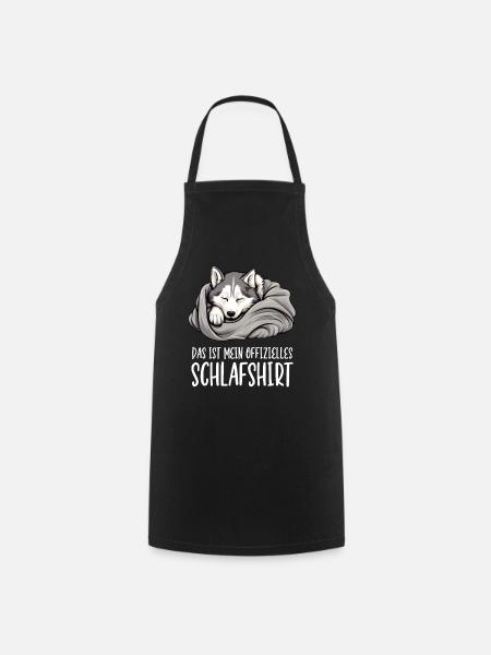 Offizielles Schlafshirt Sibirischer Husky Hund - Kochschürze - Schwarz