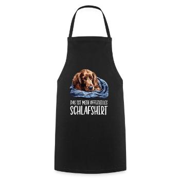 Offizielles Schlafshirt Irish Setter Hund - Kochschürze - Schwarz - Vorne - AI Model Male 185 dark (185cm)