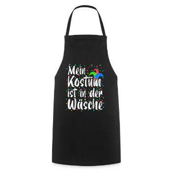 Mein Kostüm Ist In Der Wäsche Karneval Kostüm - Kochschürze - Schwarz - Vorne - AI Model Male 185 dark (185cm)