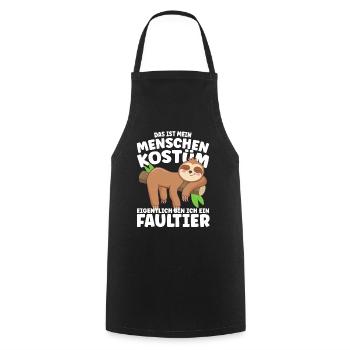 Sloth Costume Carnival Carnival - Cooking Apron - black - Front - AI Model Male 185 dark (185cm)