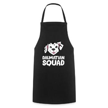 Dalmatiner - Dalmatian Squad - Kochschürze - Schwarz - Vorne - AI Model Male 185 dark (185cm)