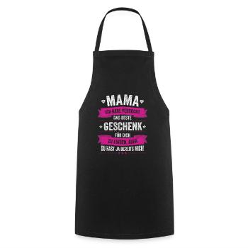 Le meilleur cadeau que je suis maman pour la fête des mères - Tablier de cuisine - noir - Devant - AI Model Male 185 dark (185cm)