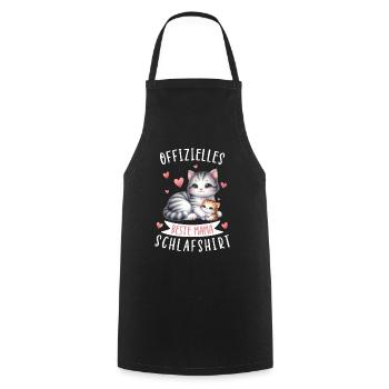 Official Best Mom Sleep Shirt Cat - Cooking Apron - black - Front - AI Model Male 185 dark (185cm)