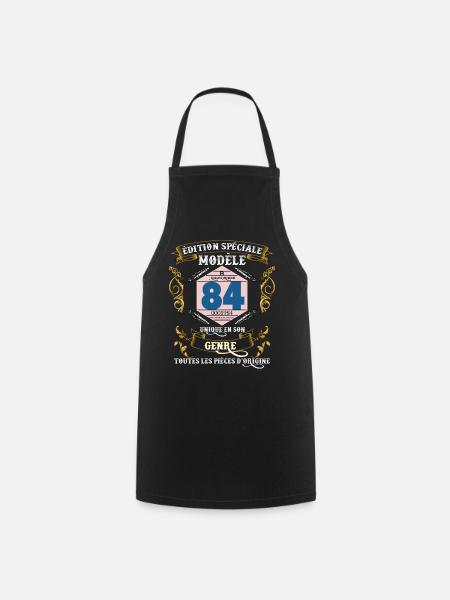 Vignette Auto Anniversaire 40 ans 1984 - Tablier de cuisine - noir