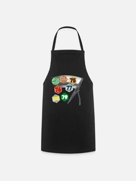 Vignette Auto Années 70 1970 Souvenir - Tablier de cuisine - noir