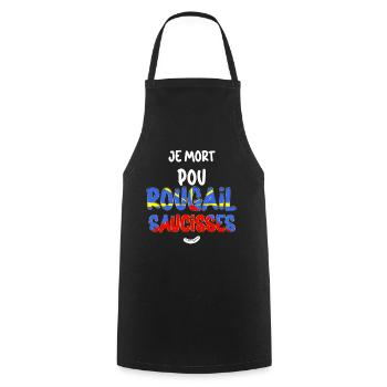 Flag Reunion Island Man Women Cuisine Rougail - Cooking Apron - black - Front - AI Model Male 185 dark (185cm)