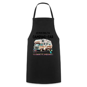 Motorhome Man Women Owl Aperitif - Cooking Apron - black - Front - AI Model Male 185 dark (185cm)