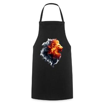 Leo as elemental spirit - Cooking Apron - black - Front - AI Model Male 185 dark (185cm)