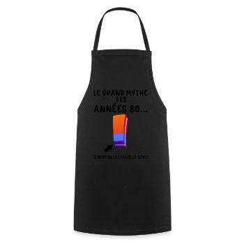 Années 80s Gomme Vintage Humour - Tablier de cuisine - noir - Devant - AI Model Male 185 dark (185cm)