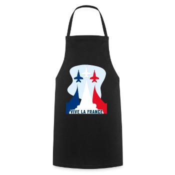 Vive La France Fête Nationale Homme - Cooking Apron - black - Front - AI Model Male 185 dark (185cm)