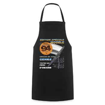 Vintage 94 90s Male and Female 94 Auto Vignette - Cooking Apron - black - Front - AI Model Male 185 dark (185cm)