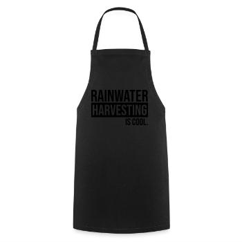 Rainwater harvesting is cool - Cooking Apron - black - Front - AI Model Male 185 dark (185cm)