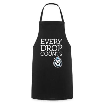 Every drop counts Rainwater harvest - Cooking Apron - black - Front - AI Model Male 185 dark (185cm)