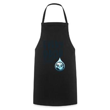 Every drop counts Rainwater harvest - Cooking Apron - black - Front - AI Model Male 185 dark (185cm)