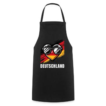 Soccer Sunglasses Flag Soccer Germany - Cooking Apron - black - Front - AI Model Male 185 dark (185cm)