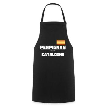 Rugby 66 Perpignan Catalogne Homme Femme Enfant - Tablier de cuisine - noir - Devant - AI Model Male 185 dark (185cm)