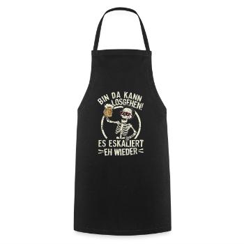 Carnival Festival Carnival Skeleton Costume - Cooking Apron - black - Front - AI Model Male 185 dark (185cm)