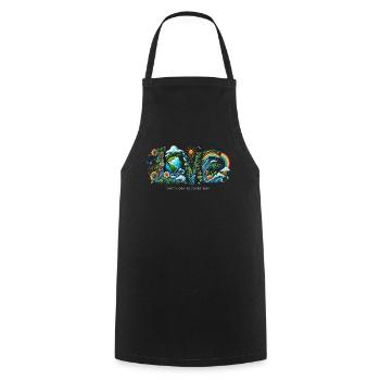 Le Jour de la Terre est chaque jour Climat Nature Environnement Terre - Tablier de cuisine - noir - Devant - AI Model Male 185 dark (185cm)