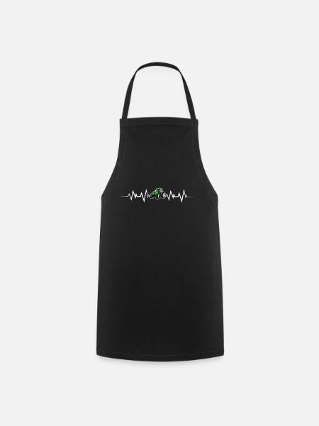 Heartbeat Tracteur Homme Passion Rythme du Moteur - Tablier de cuisine - noir