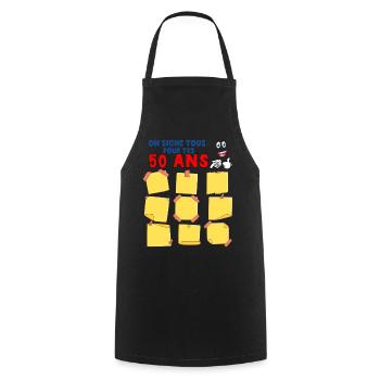 We Sign Anniversary 50 Years Man Woman - Cooking Apron - black - Front - AI Model Male 185 dark (185cm)