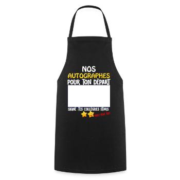 Co-worker stars on signed retirement departure - Cooking Apron - black - Front - AI Model Male 185 dark (185cm)