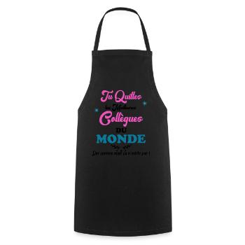 Best Female Retirement Colleague in the World - Cooking Apron - black - Front - AI Model Male 185 dark (185cm)