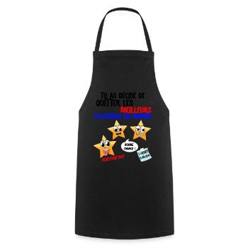 Coworker Man Humor Departure Gift Souvenir Jar - Cooking Apron - black - Front - AI Model Male 185 dark (185cm)