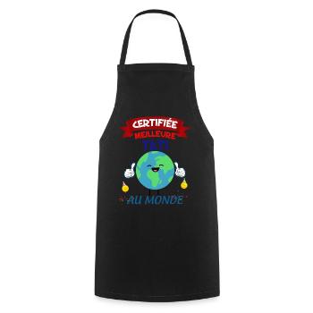 Tata certified as the best Tati in the world - Cooking Apron - black - Front - AI Model Male 185 dark (185cm)