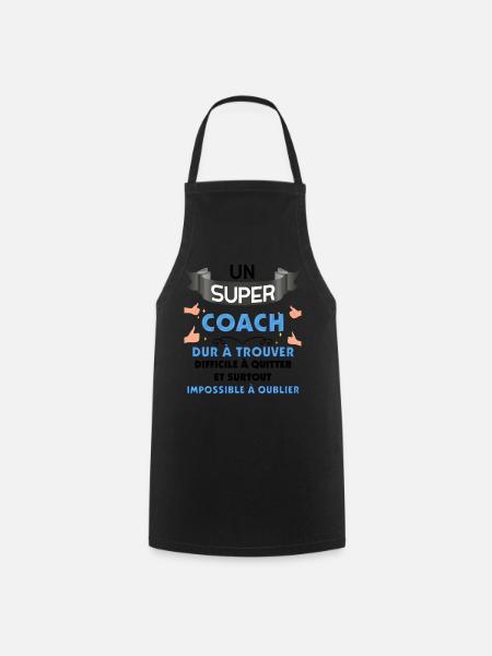 Un Super Coach Super message Entraineur Homme - Tablier de cuisine - noir