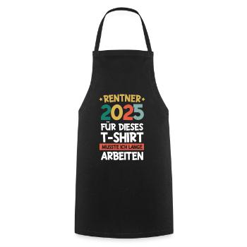 Cadeau Pension Pension Homme Femme Retraité 2025 - Tablier de cuisine - noir - Devant - AI Model Male 185 dark (185cm)
