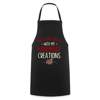 Decorate hall with handmade creations - Cooking Apron - black - Front - AI Model Male 185 dark (185cm)