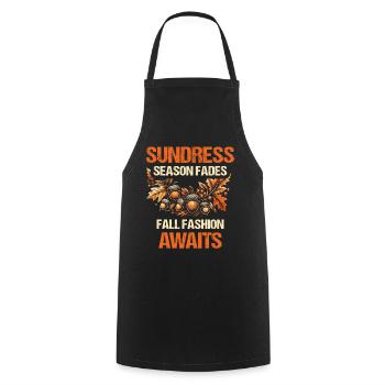 Sundress season fades, fall fashion awaits - Cooking Apron - black - Front - AI Model Male 185 dark (185cm)