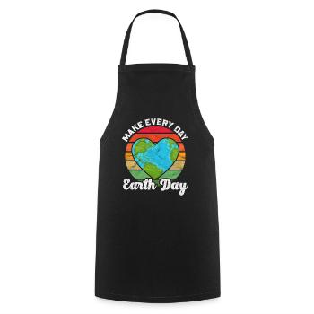 Le Jour de la Terre est toujours le jour Climat Nature Environnement Terre - Tablier de cuisine - noir - Devant - AI Model Male 185 dark (185cm)
