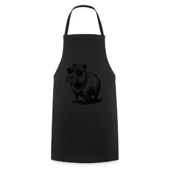 Lustiges Capybara Schlafshirt Kostüm Pyjama - Kochschürze - Schwarz - Vorne - AI Model Male 185 dark (185cm)