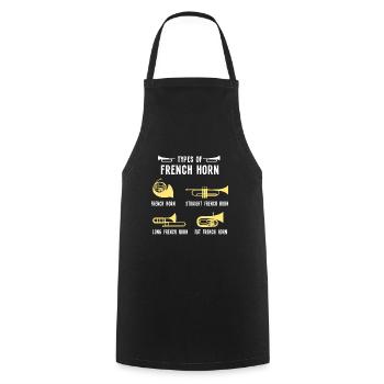 Blashhorn Horn Horns Brass Band Musician Brass Band - Cooking Apron - black - Front - AI Model Male 185 dark (185cm)