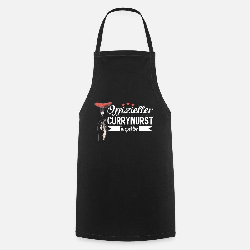 Bratwurst Currywurst Geschenk Ruhrgebiet Berlin - Kochschürze - Schwarz