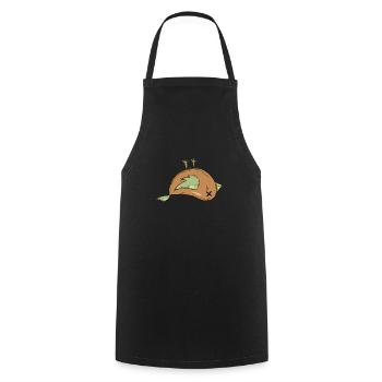 dead bird bird dying - Cooking Apron - black - Front - AI Model Male 185 dark (185cm)