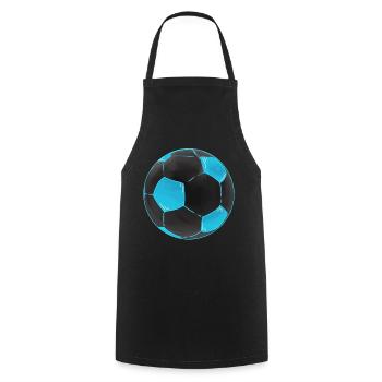 Football Noir Bleu Cool Autocollant de football - Tablier de cuisine - noir - Devant - AI Model Male 185 dark (185cm)