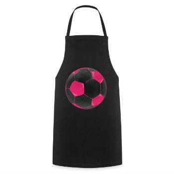 Fußball Pink Schwarz Fußbälle Sticker - Kochschürze - Schwarz - Vorne - AI Model Male 185 dark (185cm)