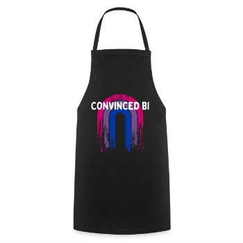 Convinced Bi Bisexual LGBTQ Bi Pride LGBT Pride - Cooking Apron - black - Front - AI Model Male 185 dark (185cm)